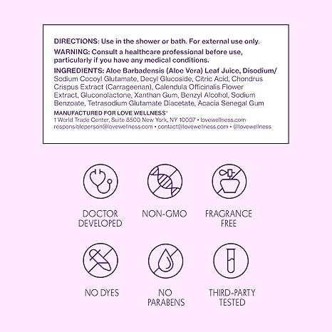 Love Wellness pH Balancing Cleanser | Feminine Vaginal Wash | Fragrance-Free | Vaginal Cleanser for Balanced pH, Intimate Health & Hygiene | Non-Irritating with Aloe Vera for Sensitive Skin | 5 Fl Oz
