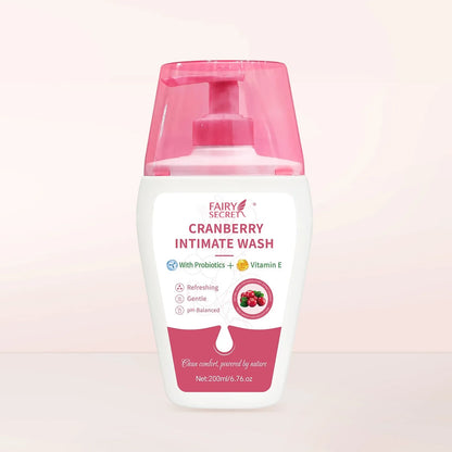 FairySecret® Cranberry Feminine Wash | Probiotic + Vitamin E | pH-Balanced Daily Cleanser