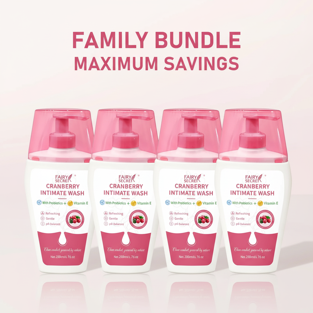 FairySecret® Cranberry Feminine Wash | Probiotic + Vitamin E | pH-Balanced Daily Cleanser