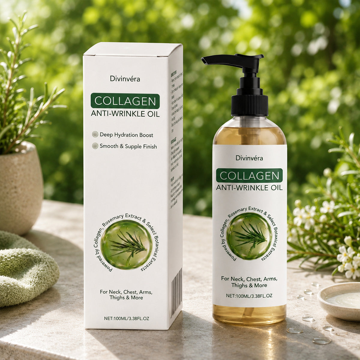 Divinvéra Collagen Oil | Tightens and lifts sagging skin by 98% within 24 hours