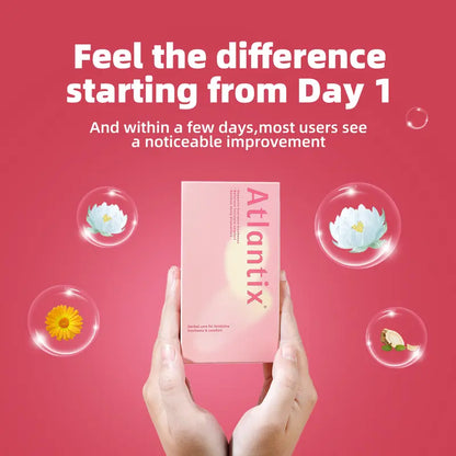 ATLANTIX Natural Steam Pads with Snow Lotus & 7 Herbal Extracts for Feminine Balance, Gentle pH Support & Daily Freshness,
